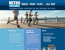 Tablet Screenshot of metrofootandankle.com